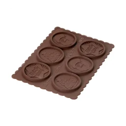 SILIKOMART Kit Biscuit Chocolat Rond Noël Ø 5,7 cm (x6)