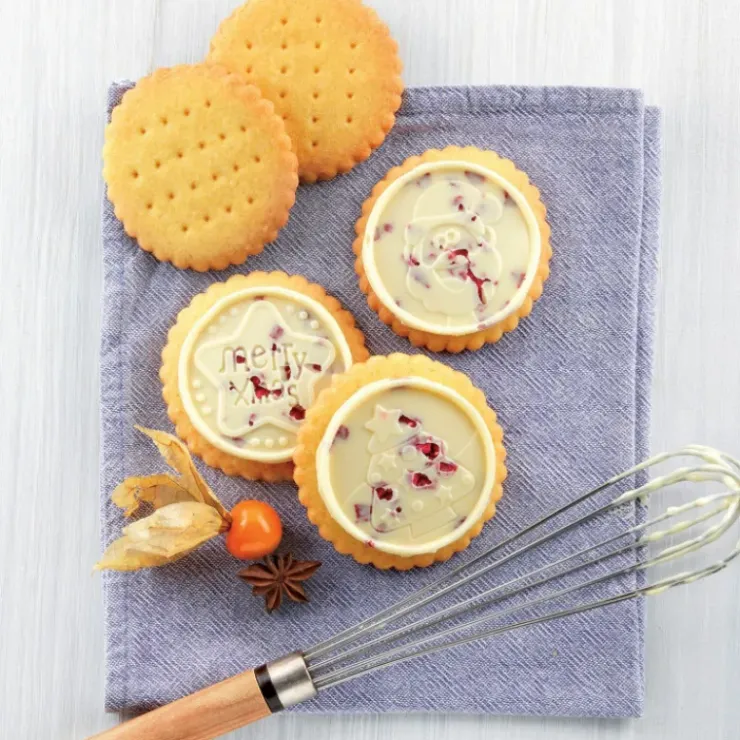 SILIKOMART Kit Biscuit Chocolat Rond Noël Ø 5,7 cm (x6)