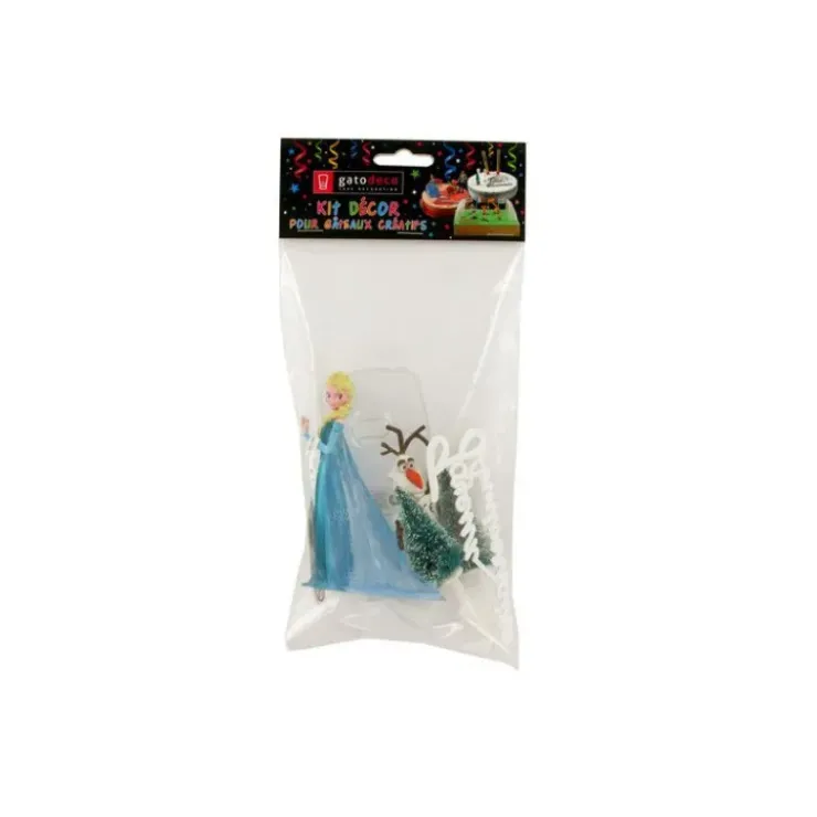 Online GATODECO Kit Décor Gâteau La Reine des Neiges Elsa et Olaf (5 pièces)