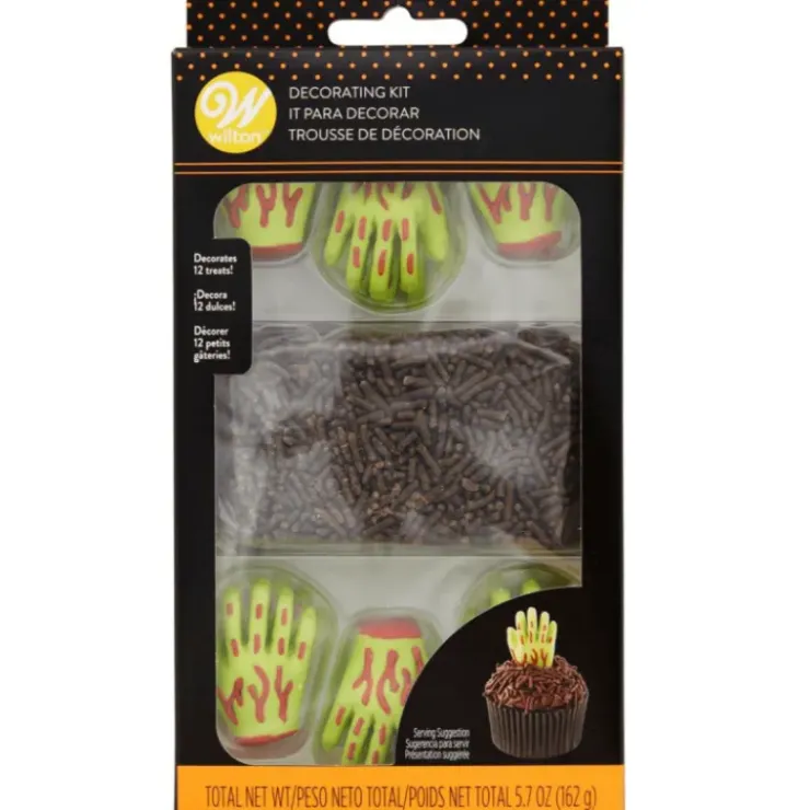 New WILTON Kit Décoration Gâteau Main de Zombie 12 pièces