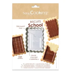 Best SCRAPCOOKING Kit Emporte-Pièce et Moule à Chocolat Biscuit School
