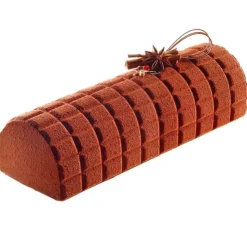 SILIKOMART Kit Moule à Bûche et Tapis Décor Tablette de Chocolat Professional