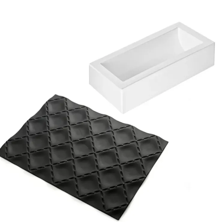 Hot SILIKOMART Kit Moule à Bûche et Tapis Décor Matelassé Professional