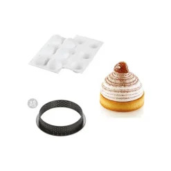 Sale SILIKOMART Kit Moule Silicone 6 Tartelettes Ø 80mm Mont Blanc Professional
