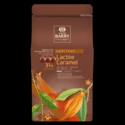 BARRY Lactée Caramel, Pistoles Chocolat Couverture 31,1 % 1 kg