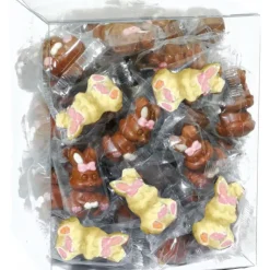 ABTEY Lapin Décoré Chocolat Lait et Blanc 10g x45