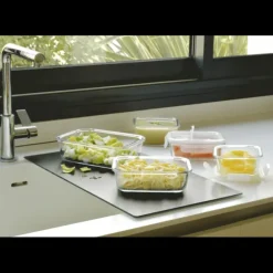 Outlet PEBBLY Lot 5 Boîtes de Conservation en Verre