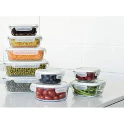 Outlet PEBBLY Lot 5 Boîtes de Conservation en Verre