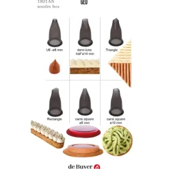 Outlet DE BUYER Lot 6 Douilles Tritan Formes Géométriques