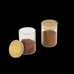 Discount PEBBLY Lot 3 Pots à Épices en Verre et Bambou 190 ml