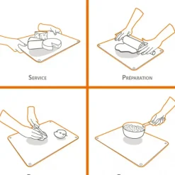 New PEBBLY Lot 2 Protections Plaque de Cuisson en Verre Noir