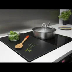 New PEBBLY Lot 2 Protections Plaque de Cuisson en Verre Noir