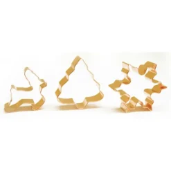 Best SCRAPCOOKING Lot Découpoirs Noël Inox Dorés x3