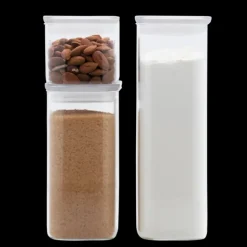 Online PEBBLY Lot de 3 Boîtes de Conservation en Verre Rectangulaire