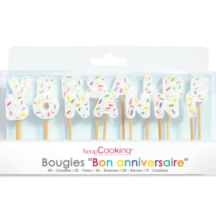 Best SCRAPCOOKING Lot de 15 Bougies Bon Anniversaire