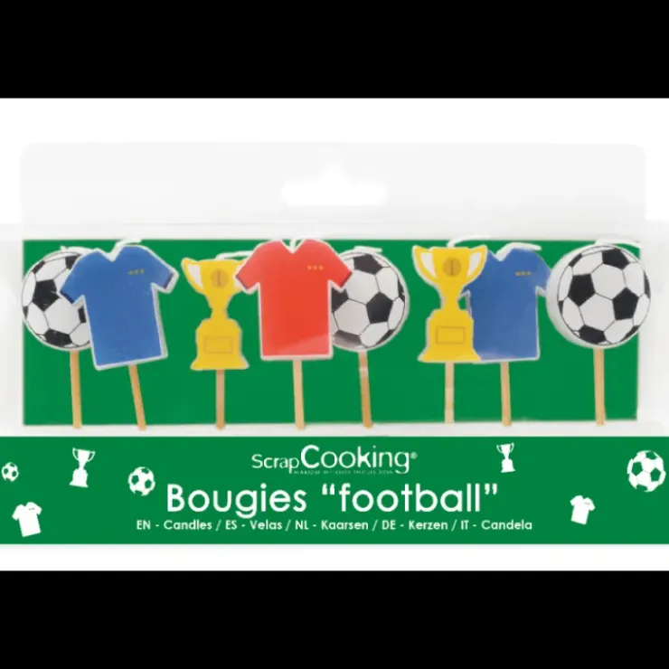 Clearance SCRAPCOOKING Lot de 8 Bougies Football