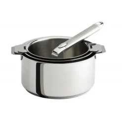 Outlet CRISTEL Lot de 3 Casseroles inox Mutine Amovible avec Poignée Zenith