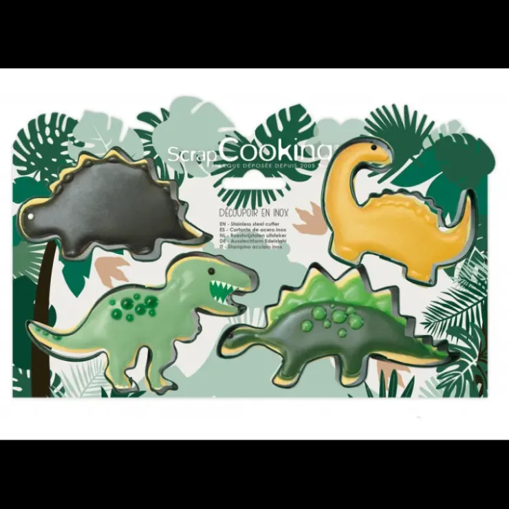 Best SCRAPCOOKING Lot de 4 Emporte-Pièces Dinosaure