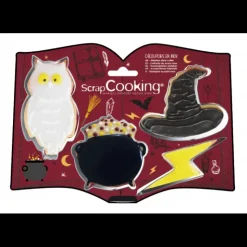 Clearance SCRAPCOOKING Lot de 4 Emporte-pièces Inox Sorcier