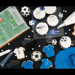 New SCRAPCOOKING Lot de 4 Emporte-Pièces Inox Football