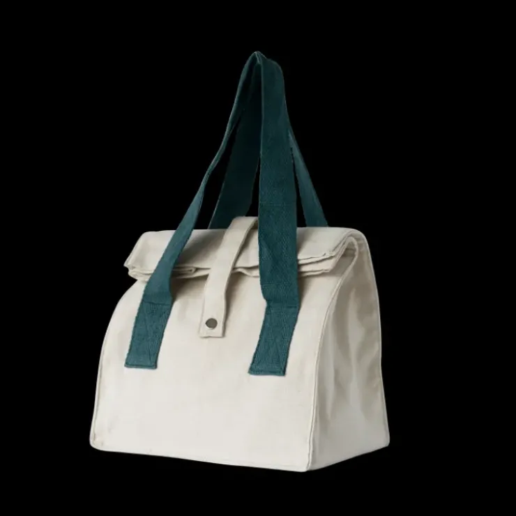 Hot PEBBLY Lunch Bag avec Anses Bleues 32 x 25 x 17 cm