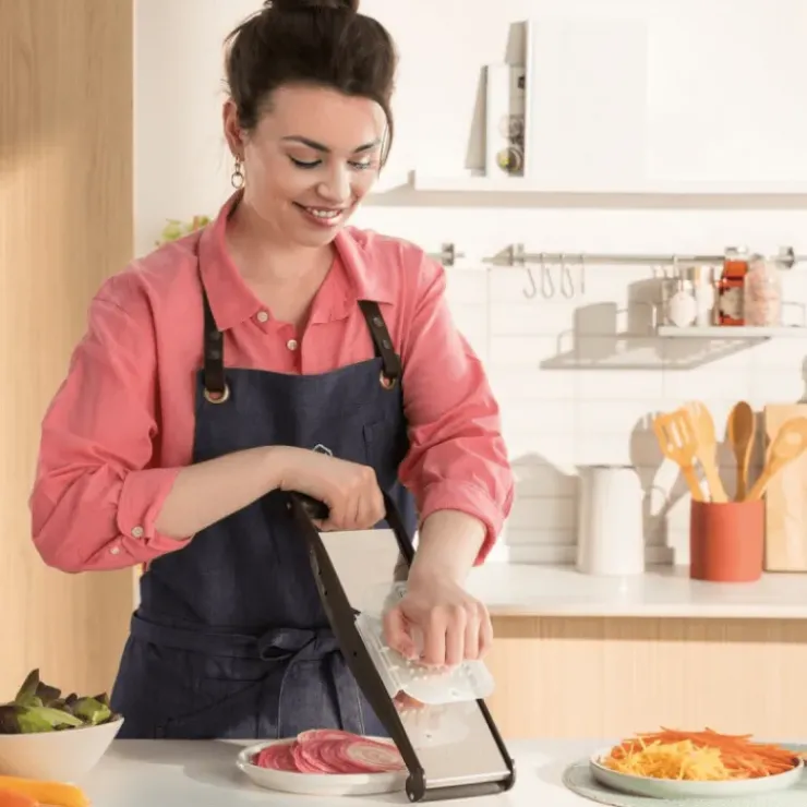 Outlet BRON-COUCKE Mandoline Inox Compact-PRO Basalte 2 peignes Effileurs Bron Coucke