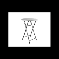 Best LYROSE Mange-Debout Pliant Blanc Structure Noire Congrès