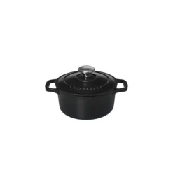 Hot CHASSEUR Mini Cocotte en Fonte Ronde 16 cm Noir Mat