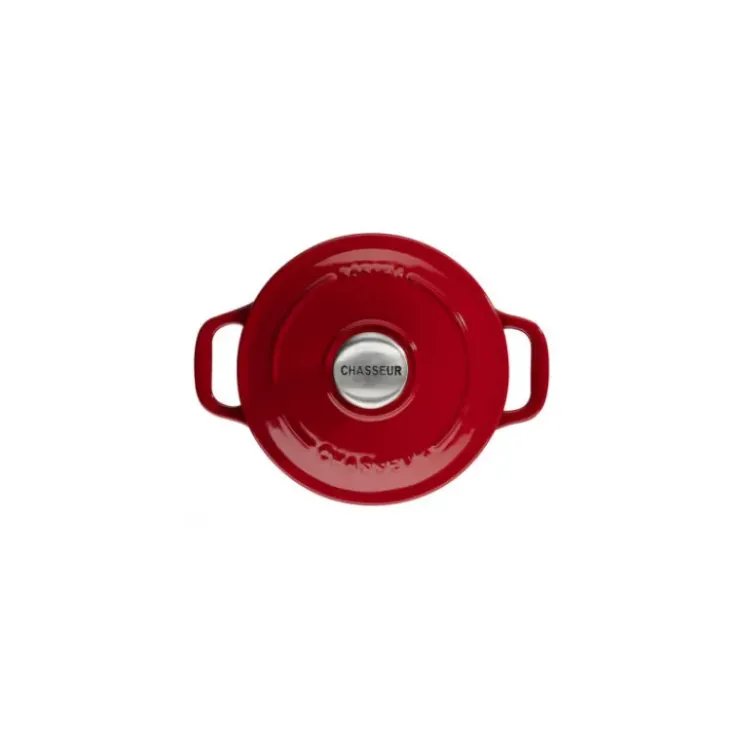 Discount CHASSEUR Mini Cocotte en Fonte Ronde 10 cm Rouge