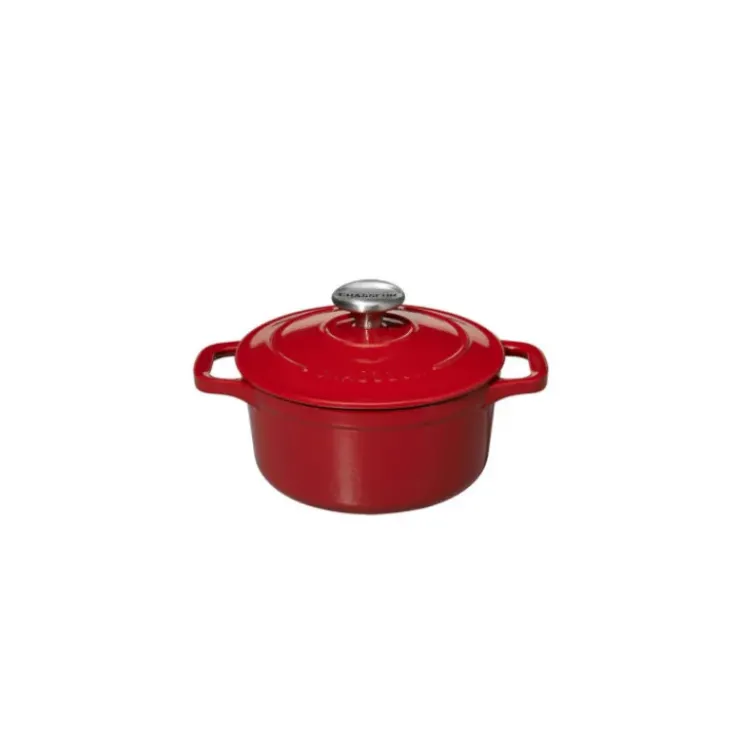 Discount CHASSEUR Mini Cocotte en Fonte Ronde 10 cm Rouge