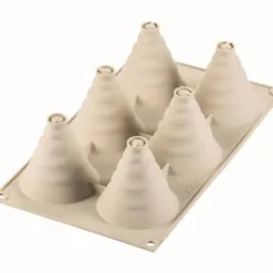 Sale SILIKOMART 3D DESIGN Mini Moule Silicone 6 Cônes Soffice Incanto