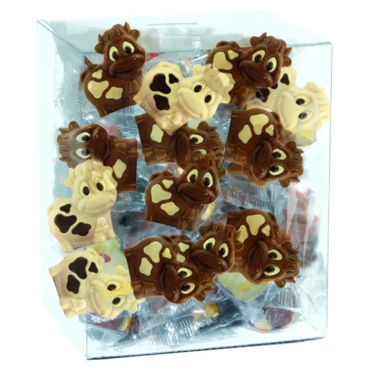 Discount ABTEY Mini Vaches Décorées Chocolat Lait et Blanc 10g x45