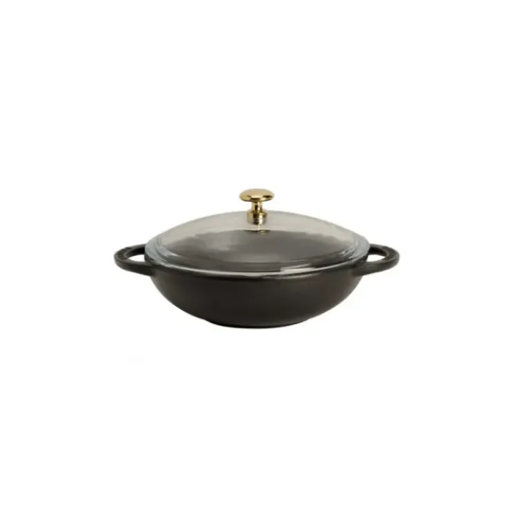 Hot CHASSEUR Mini Wok en Fonte 18 cm Noir Mat
