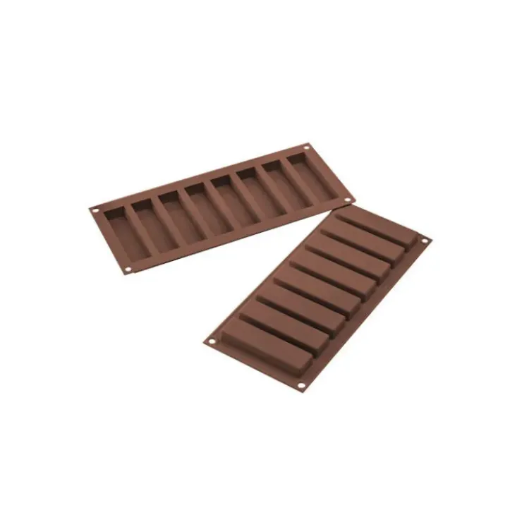 EASY CHOC Moule à Chocolat 8 Barres - Silicone Spécial Chocolat