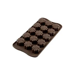Best EASY CHOC Moule à Chocolat 15 Fleurs - Silicone Spécial Chocolat
