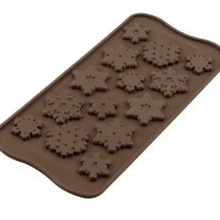SILIKOMART Moule à Chocolat 14 Flocons Easy Choc - Silicone Spécial Chocolat