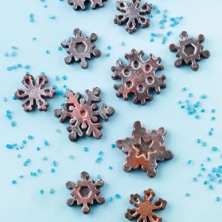 SILIKOMART Moule à Chocolat 14 Flocons Easy Choc - Silicone Spécial Chocolat