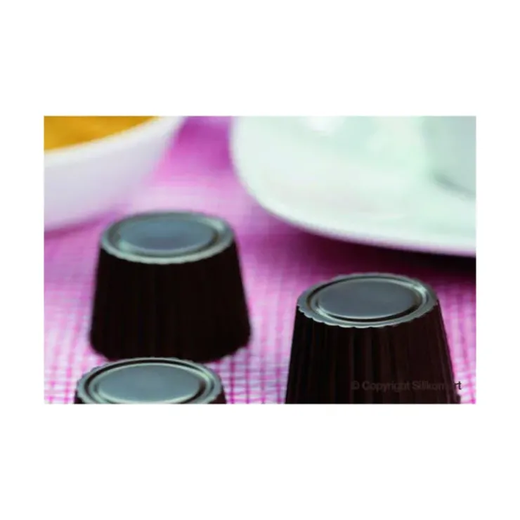 Clearance EASY CHOC Moule à Chocolat 15 Ronds Nervurés - Silicone Spécial Chocolat