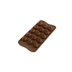 SILIKOMART Moule à Chocolat 15 Sphères Torsadées Easy Choc - Silicone Spécial Chocolat