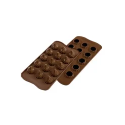 SILIKOMART Moule à Chocolat 15 Sphères Torsadées Easy Choc - Silicone Spécial Chocolat