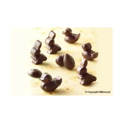 EASY CHOC Moule à Chocolat 14 Sujets de Pâques - Silicone Spécial Chocolat