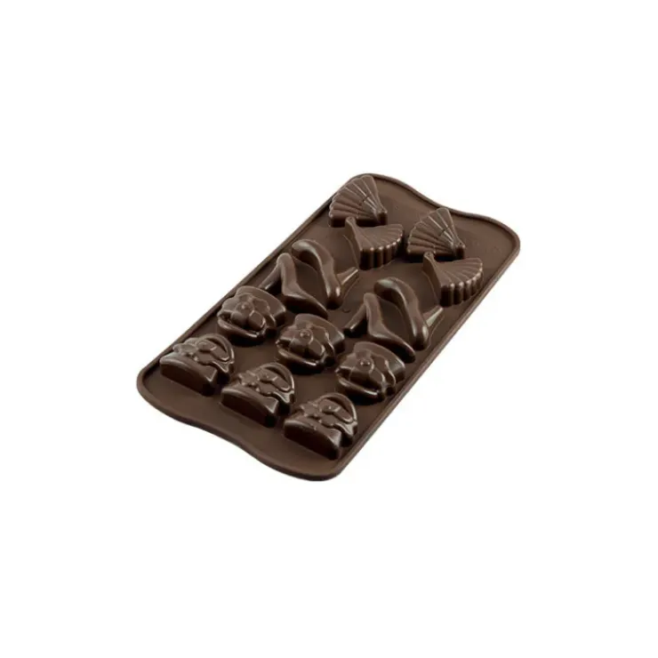 Hot EASY CHOC Moule à Chocolat 14 Sujets Fashion - Silicone Spécial Chocolat