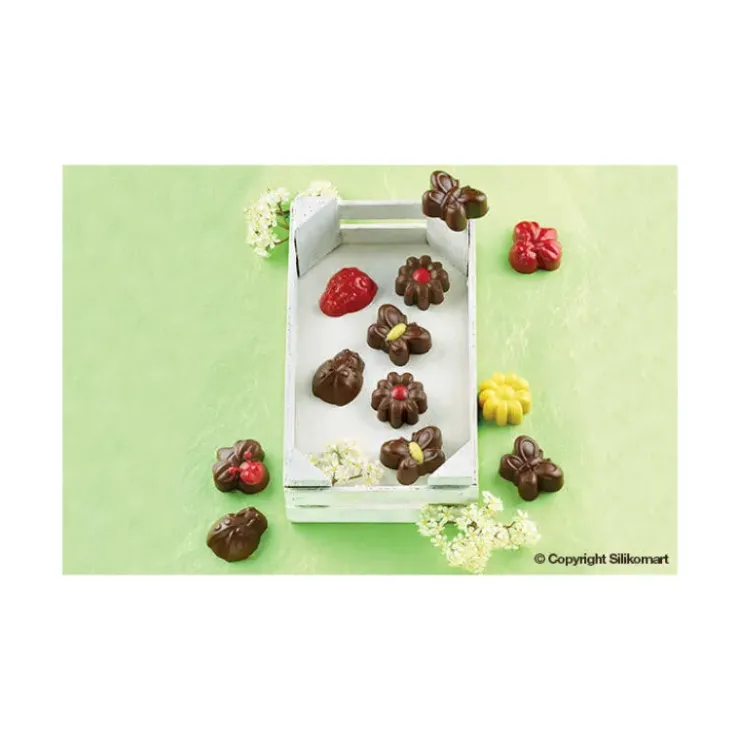 Sale EASY CHOC Moule à Chocolat 15 Sujets Spring Life - Silicone Spécial Chocolat