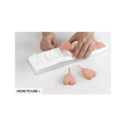 Best SILIKOMART Moule à glace silicone 12 mini coeurs avec bâtonnets