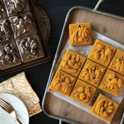 Best NORDIC WARE Moule à Gâteaux Carrés d'Automne (x9) Bronze