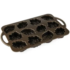 Hot NORDIC WARE Moule à Gâteaux Feuilles d'Automne (x12) Bronze