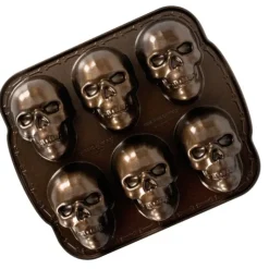 Hot NORDIC WARE Moule à Gâteaux Têtes de Mort (x6) Bronze