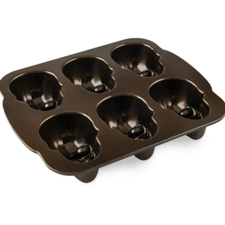 Hot NORDIC WARE Moule à Gâteaux Têtes de Mort (x6) Bronze