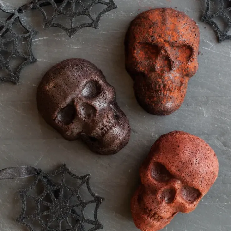 Hot NORDIC WARE Moule à Gâteaux Têtes de Mort (x6) Bronze