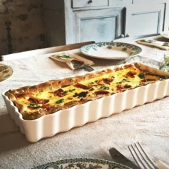 EMILE HENRY Moule à Tarte Rectangulaire en Céramique 15 x 36 cm Argile